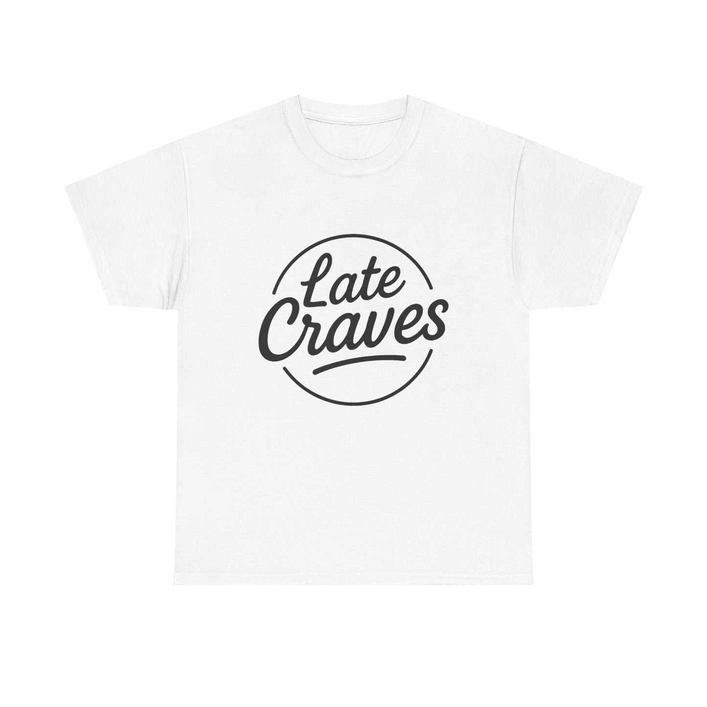 Late Craves Unisex Heavy Cotton Tee - Casual Tee, Gift for Foodies, Oversized T-Shirt, Trendy Apparel, Summer Style