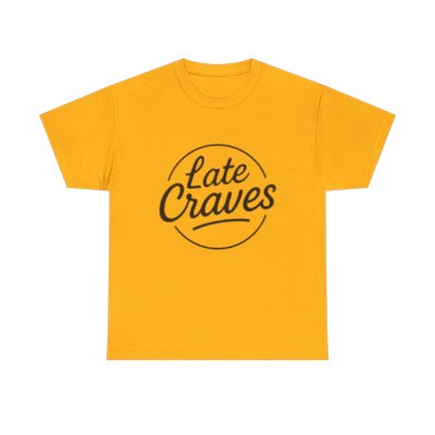 Late Craves Unisex Heavy Cotton Tee - Casual Tee, Gift for Foodies, Oversized T-Shirt, Trendy Apparel, Summer Style