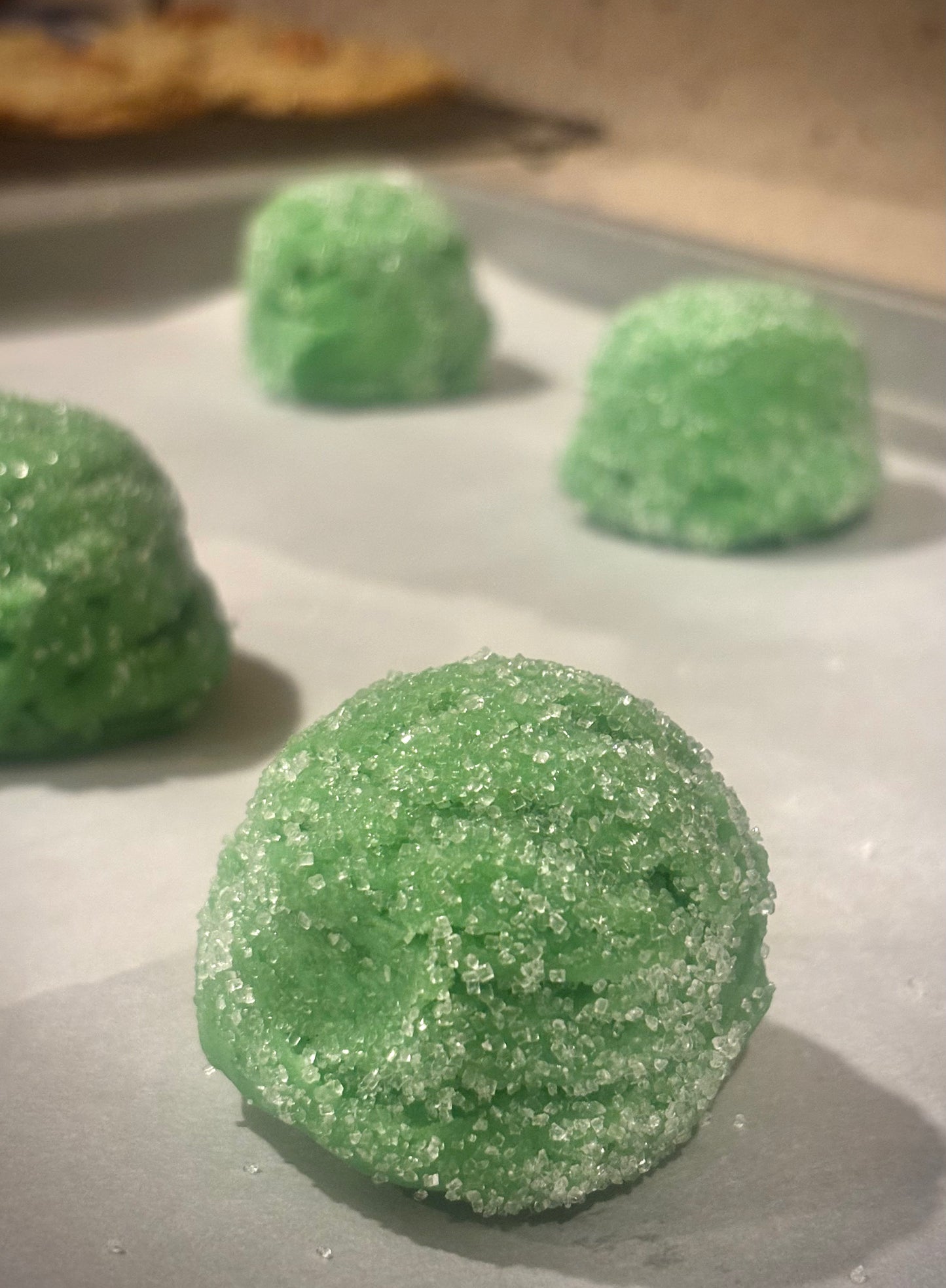 Half a Dozen Grinch Cookies